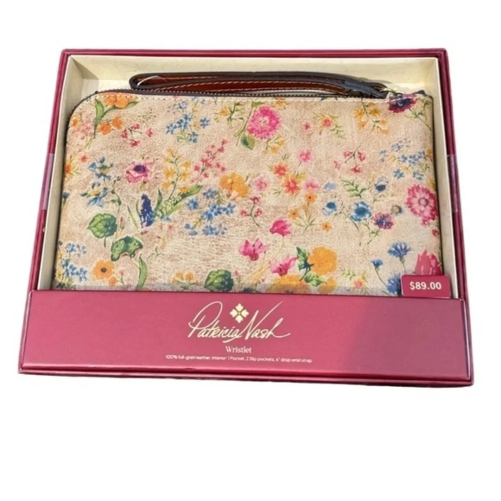 Patricia Nash Multicolor Floral Wristlet